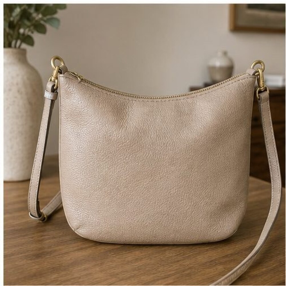 Tan Canvas Crossbody Bag